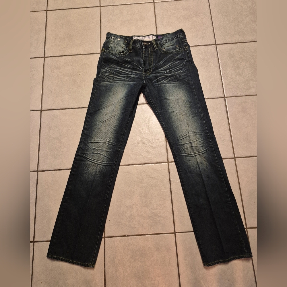 Akoo Dark Blue Bootcut Jeans for Men